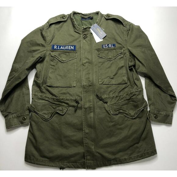 Polo Ralph Lauren Vintage Combat Military Jacket Women's Size M $398 NWT - Picture 9 of 10